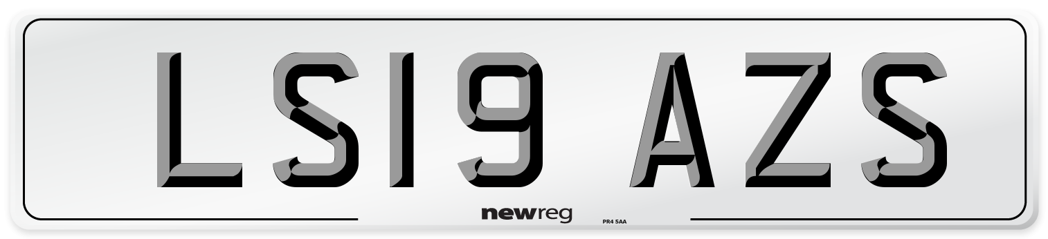 LS19 AZS Number Plate from New Reg